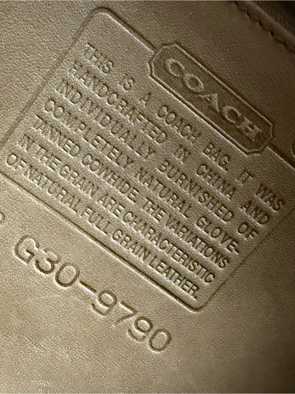 Vintage Coach City Bag Style#9790